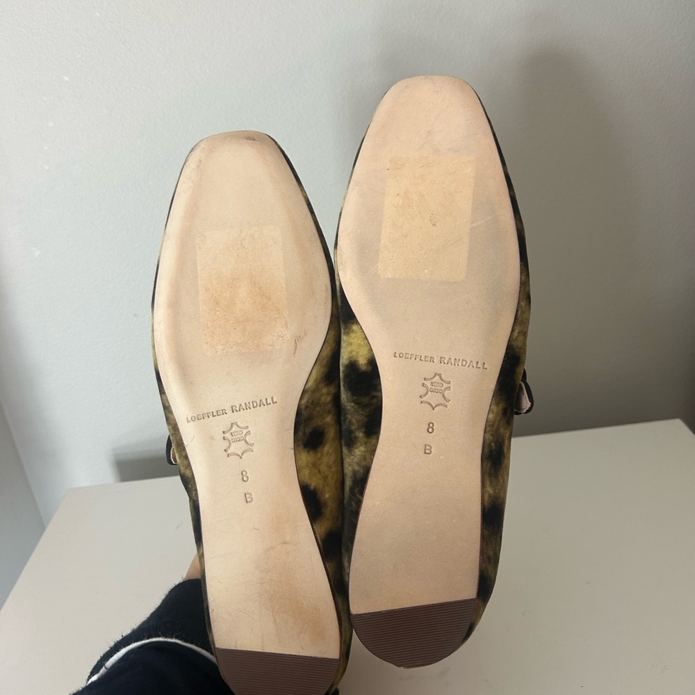 Loeffler Randall Ginger Leopard Velvet Mary Jane Flats - Picture 6 of 6